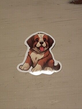 10/$10 Stickers Decals - Saint Bernard Puppy Kawaii Animal Sticker - Brand New